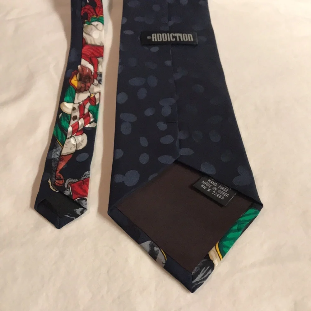 Santa Bears Men’s Christmas Silk Tie by Addiction